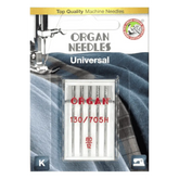 Organ Carded Universal Needles Size 80/12 5 Pack #5105080BL